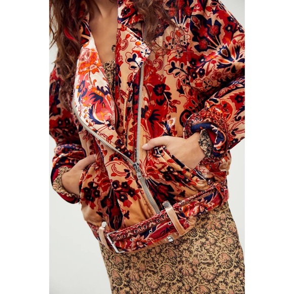 Free People Bailey Velvet Moto Jacket - Picture 2 of 9